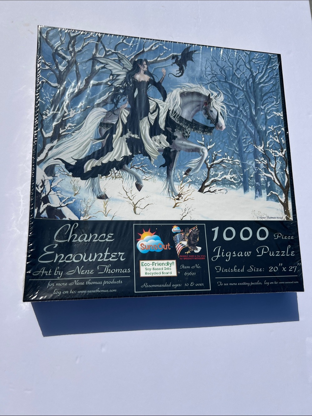 Chance Encounter 1000-Piece Jigsaw Puzzle by SunsOut - Blue & White